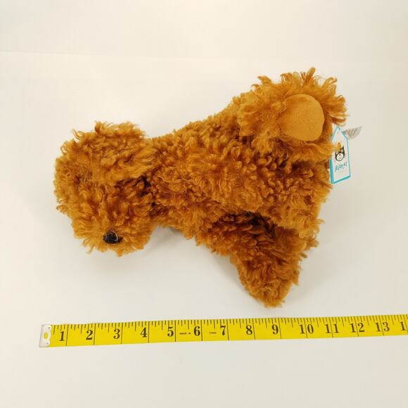 Jellycat Cooper Doodle Dog Plush Stuffed Animal Toy Sitting Toffee Curly - Picture 13 of 13